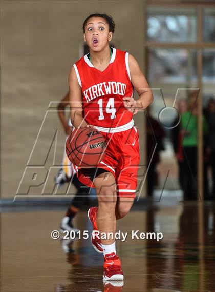 Thumbnail 1 in Incarnate Word Academy vs Kirkwood  (St. Joseph's Academy Shootout) photogallery.
