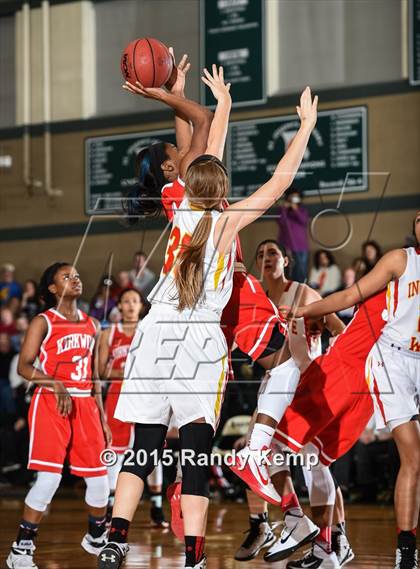 Thumbnail 1 in Incarnate Word Academy vs Kirkwood  (St. Joseph's Academy Shootout) photogallery.