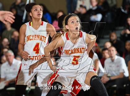 Thumbnail 2 in Incarnate Word Academy vs Kirkwood  (St. Joseph's Academy Shootout) photogallery.