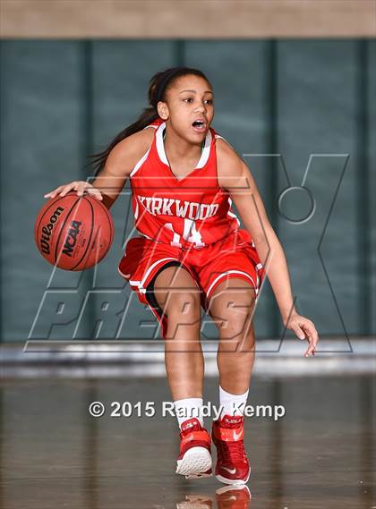 Thumbnail 1 in Incarnate Word Academy vs Kirkwood  (St. Joseph's Academy Shootout) photogallery.
