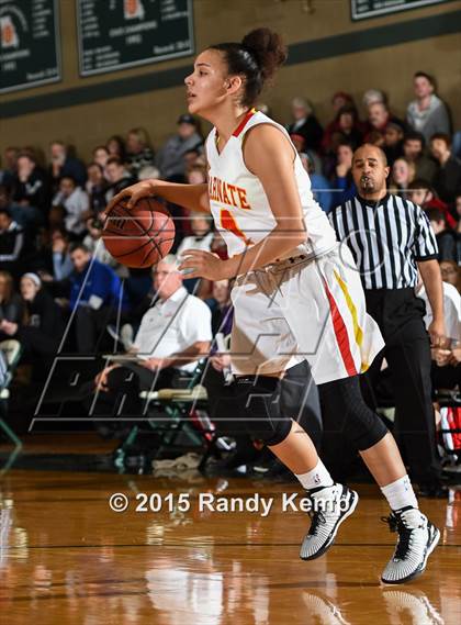 Thumbnail 1 in Incarnate Word Academy vs Kirkwood  (St. Joseph's Academy Shootout) photogallery.
