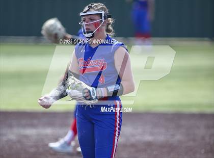 Thumbnail 2 in Flower Mound vs. Midway (UIL 6A Softball Div I State Semifinals) photogallery.