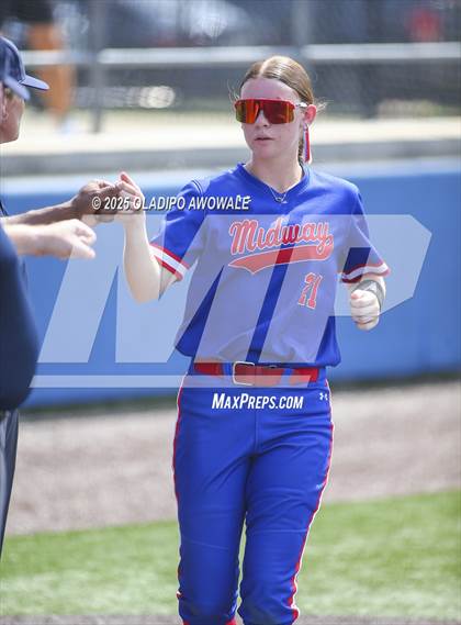 Thumbnail 2 in Flower Mound vs. Midway (UIL 6A Softball Div I State Semifinals) photogallery.
