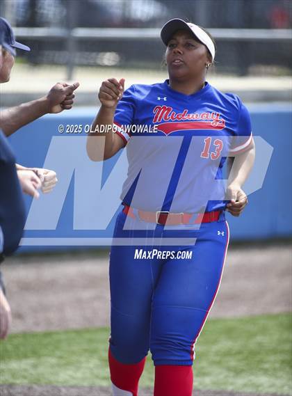 Thumbnail 2 in Flower Mound vs. Midway (UIL 6A Softball Div I State Semifinals) photogallery.