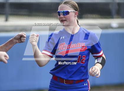Thumbnail 1 in Flower Mound vs. Midway (UIL 6A Softball Div I State Semifinals) photogallery.