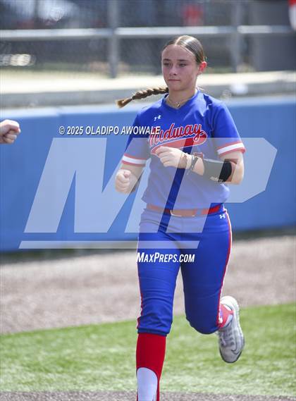 Thumbnail 2 in Flower Mound vs. Midway (UIL 6A Softball Div I State Semifinals) photogallery.