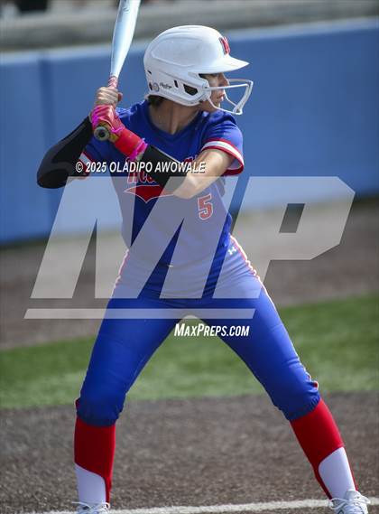 Thumbnail 2 in Flower Mound vs. Midway (UIL 6A Softball Div I State Semifinals) photogallery.