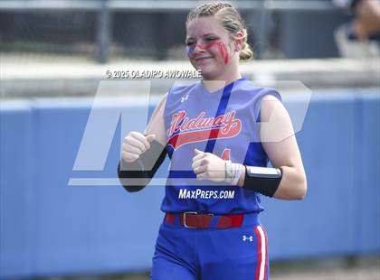 Thumbnail 2 in Flower Mound vs. Midway (UIL 6A Softball Div I State Semifinals) photogallery.