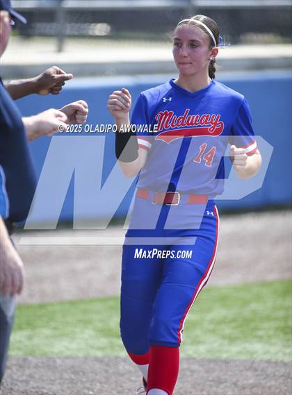 Thumbnail 2 in Flower Mound vs. Midway (UIL 6A Softball Div I State Semifinals) photogallery.