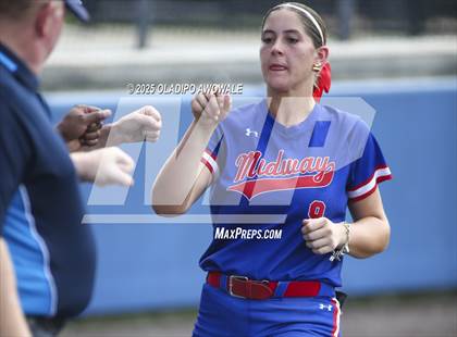 Thumbnail 3 in Flower Mound vs. Midway (UIL 6A Softball Div I State Semifinals) photogallery.
