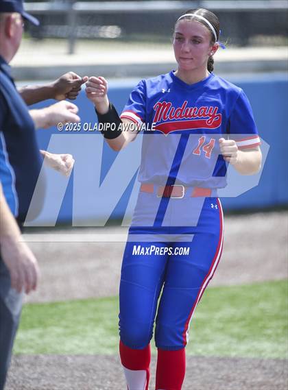 Thumbnail 3 in Flower Mound vs. Midway (UIL 6A Softball Div I State Semifinals) photogallery.