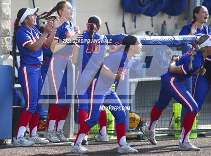 Thumbnail 2 in Flower Mound vs. Midway (UIL 6A Softball Div I State Semifinals) photogallery.