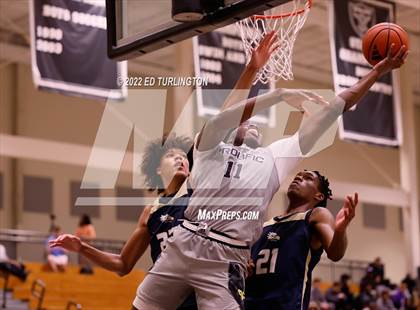 Thumbnail 1 in Calvary Christian Academy vs. Prolific Prep of Napa Christian (Holiday Hoopsgiving) photogallery.