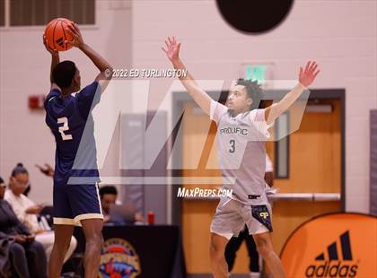 Thumbnail 3 in Calvary Christian Academy vs. Prolific Prep of Napa Christian (Holiday Hoopsgiving) photogallery.
