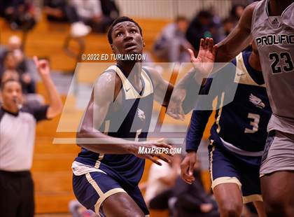 Thumbnail 3 in Calvary Christian Academy vs. Prolific Prep of Napa Christian (Holiday Hoopsgiving) photogallery.