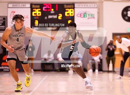 Thumbnail 3 in Calvary Christian Academy vs. Prolific Prep of Napa Christian (Holiday Hoopsgiving) photogallery.