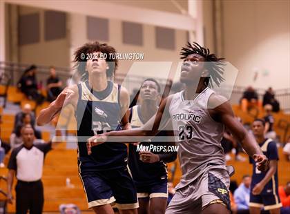 Thumbnail 3 in Calvary Christian Academy vs. Prolific Prep of Napa Christian (Holiday Hoopsgiving) photogallery.