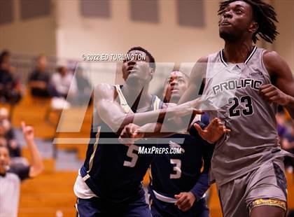 Thumbnail 3 in Calvary Christian Academy vs. Prolific Prep of Napa Christian (Holiday Hoopsgiving) photogallery.