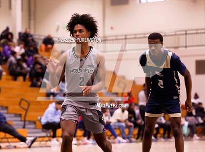 Thumbnail 3 in Calvary Christian Academy vs. Prolific Prep of Napa Christian (Holiday Hoopsgiving) photogallery.