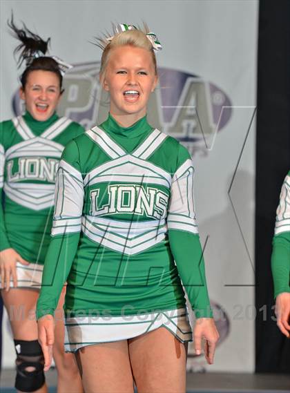 Thumbnail 1 in PIAA Competitive Spirit Championships (Small Squad Cheerbacks) photogallery.