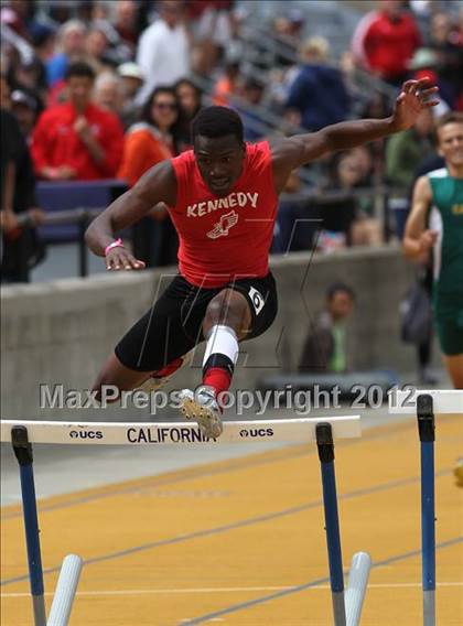 Thumbnail 1 in CIF NCS Meet of Champions (Boys 300M Hurdles - Prelims and Finals) photogallery.