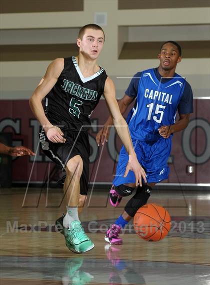 Thumbnail 2 in Capital Christian vs. Jackson (MaxPreps Holiday Classic Invitational Championship) photogallery.