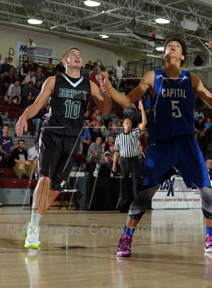 Thumbnail 2 in Capital Christian vs. Jackson (MaxPreps Holiday Classic Invitational Championship) photogallery.