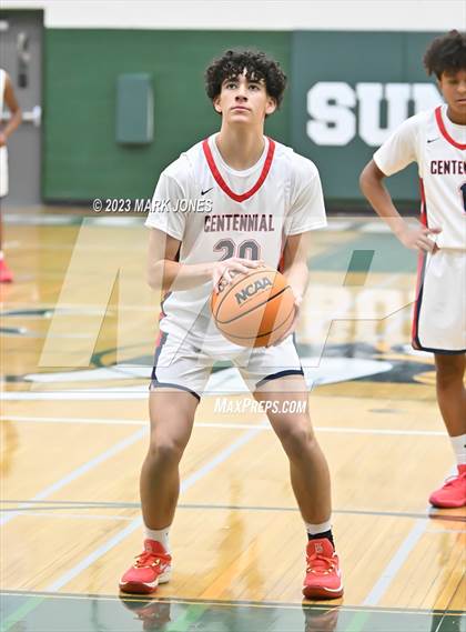 Thumbnail 3 in Phoenix Christian vs. Centennial (Sunnyslope Hoopsgiving Basketball Tournament) photogallery.