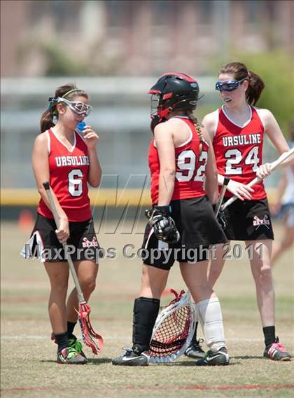 Thumbnail 3 in Ursuline Academy v Cy-Fair (D1 TGHSLL State Semifinal) photogallery.