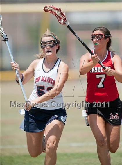 Thumbnail 2 in Ursuline Academy v Cy-Fair (D1 TGHSLL State Semifinal) photogallery.