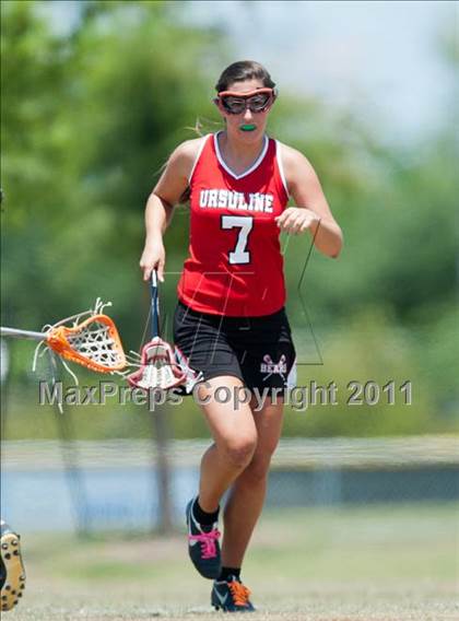 Thumbnail 2 in Ursuline Academy v Cy-Fair (D1 TGHSLL State Semifinal) photogallery.