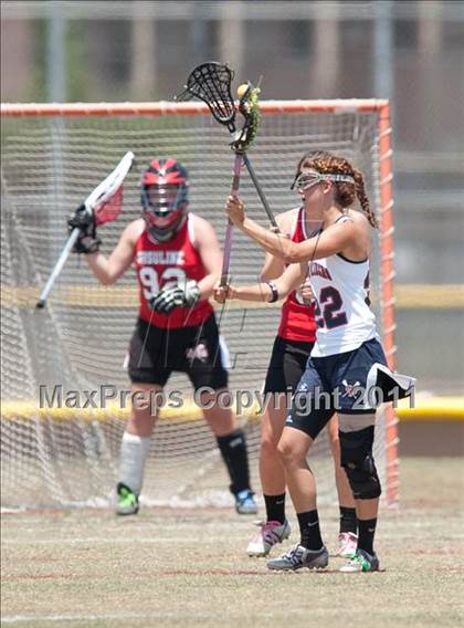 Thumbnail 1 in Ursuline Academy v Cy-Fair (D1 TGHSLL State Semifinal) photogallery.
