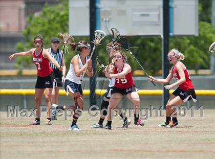 Thumbnail 2 in Ursuline Academy v Cy-Fair (D1 TGHSLL State Semifinal) photogallery.