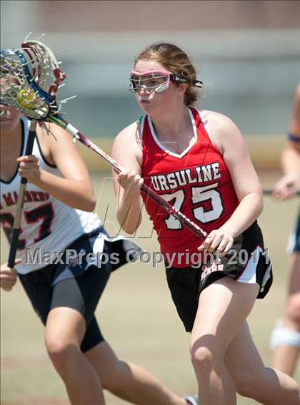 Thumbnail 2 in Ursuline Academy v Cy-Fair (D1 TGHSLL State Semifinal) photogallery.
