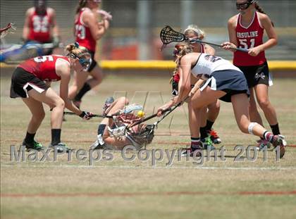 Thumbnail 1 in Ursuline Academy v Cy-Fair (D1 TGHSLL State Semifinal) photogallery.