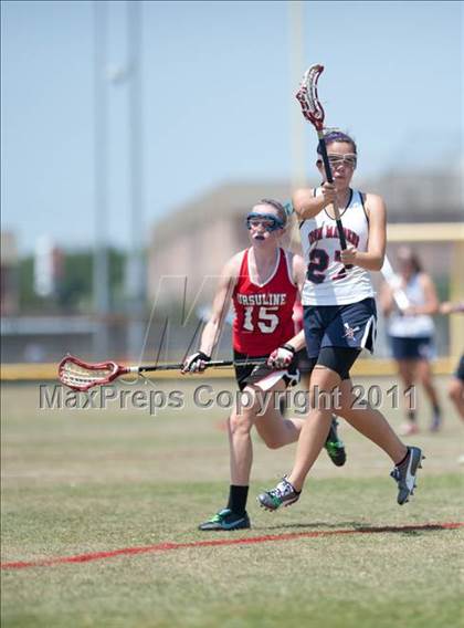 Thumbnail 1 in Ursuline Academy v Cy-Fair (D1 TGHSLL State Semifinal) photogallery.