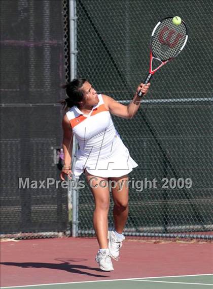 Thumbnail 3 in CIF LA City Section Individual Tennis Playoffs (Round 1 - 2) photogallery.