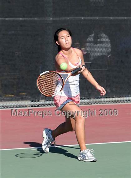 Thumbnail 3 in CIF LA City Section Individual Tennis Playoffs (Round 1 - 2) photogallery.