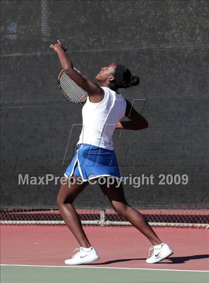 Thumbnail 3 in CIF LA City Section Individual Tennis Playoffs (Round 1 - 2) photogallery.