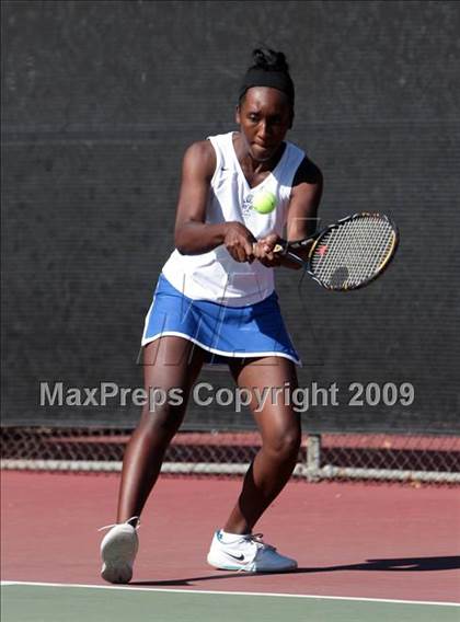 Thumbnail 3 in CIF LA City Section Individual Tennis Playoffs (Round 1 - 2) photogallery.