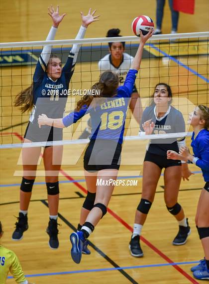 Thumbnail 2 in Clemens vs Alexander (NEISD Volleyball Tournament) photogallery.
