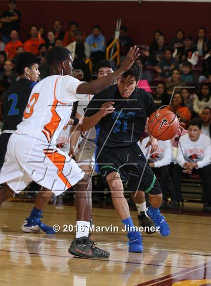 Thumbnail 3 in Robert F. Kennedy Community vs. Lincoln (CIF Los Angeles Section Playoff) photogallery.