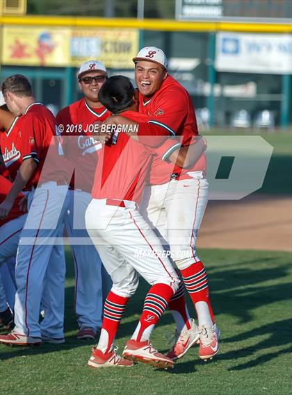 Thumbnail 2 in Bishop Union vs. Lindsay (CIF CS D6 Final) photogallery.