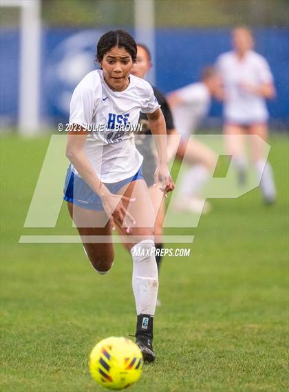 Thumbnail 2 in Noblesville vs Hamilton Southeastern (IHSAA Sectional 8 semi-final playoff) photogallery.