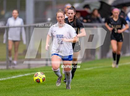 Thumbnail 3 in Noblesville vs Hamilton Southeastern (IHSAA Sectional 8 semi-final playoff) photogallery.