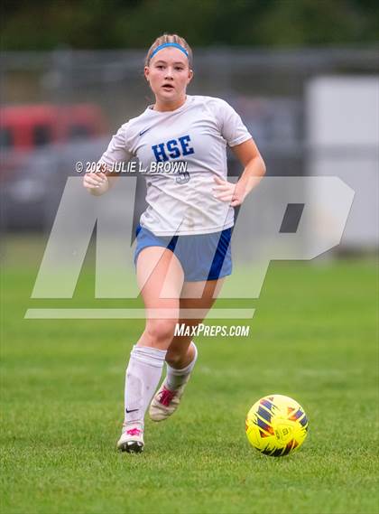 Thumbnail 2 in Noblesville vs Hamilton Southeastern (IHSAA Sectional 8 semi-final playoff) photogallery.