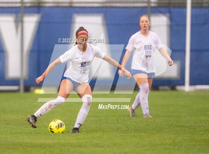 Thumbnail 2 in Noblesville vs Hamilton Southeastern (IHSAA Sectional 8 semi-final playoff) photogallery.