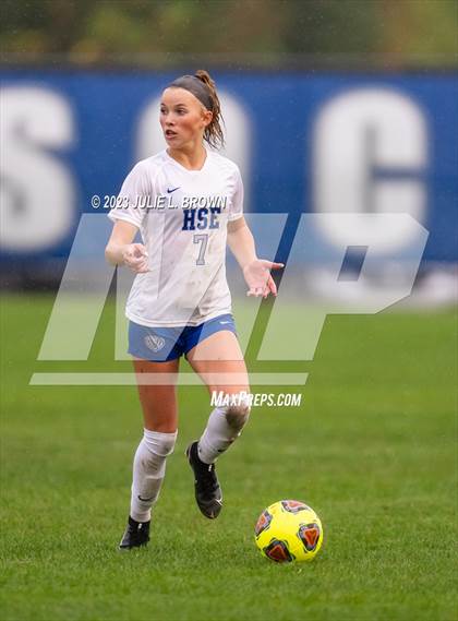 Thumbnail 3 in Noblesville vs Hamilton Southeastern (IHSAA Sectional 8 semi-final playoff) photogallery.