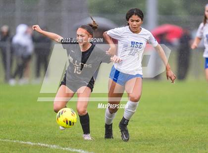Thumbnail 2 in Noblesville vs Hamilton Southeastern (IHSAA Sectional 8 semi-final playoff) photogallery.