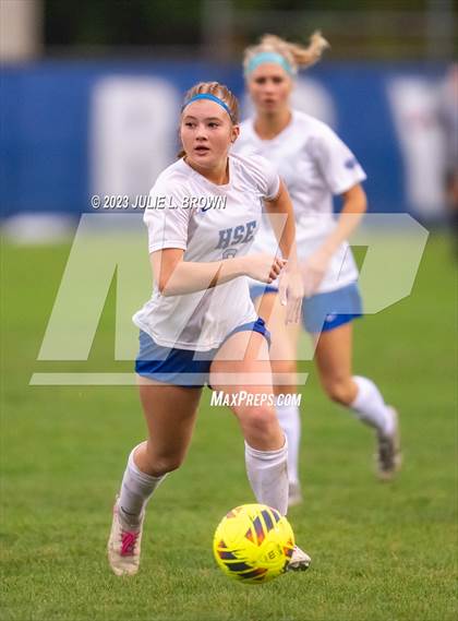 Thumbnail 3 in Noblesville vs Hamilton Southeastern (IHSAA Sectional 8 semi-final playoff) photogallery.